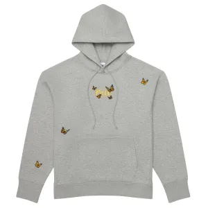 FELT BUTTERFLY EMBROIDERED SWEATSHIRT (Gray)