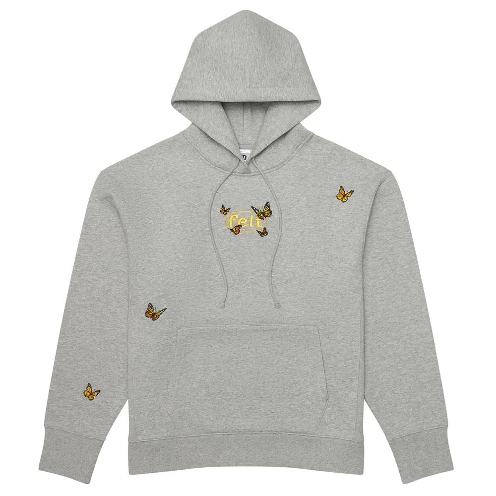 FELT BUTTERFLY EMBROIDERED SWEATSHIRT (Gray)