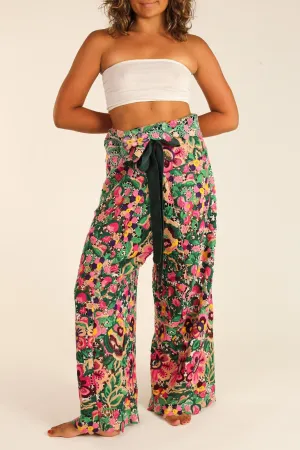 FLOWER GARDEN LACE FISHERMAN PANTS QUINT