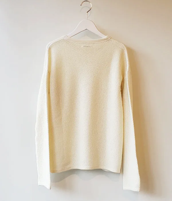 FUMIKA_UCHIDA/Striped Flannel Wool Mesh LONG-SLEEVE THERMAL(KINARI)