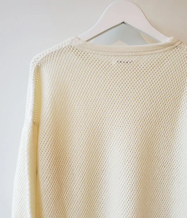 FUMIKA_UCHIDA/Striped Flannel Wool Mesh LONG-SLEEVE THERMAL(KINARI)