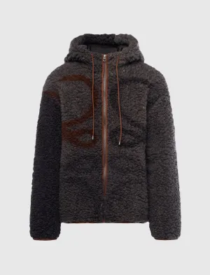 FUZZY HOODED JACKET