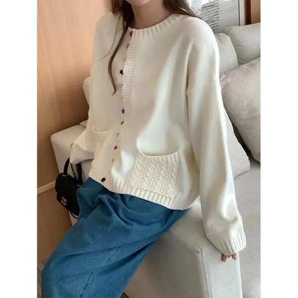 garden | Colorful Buttons Knit Sweater