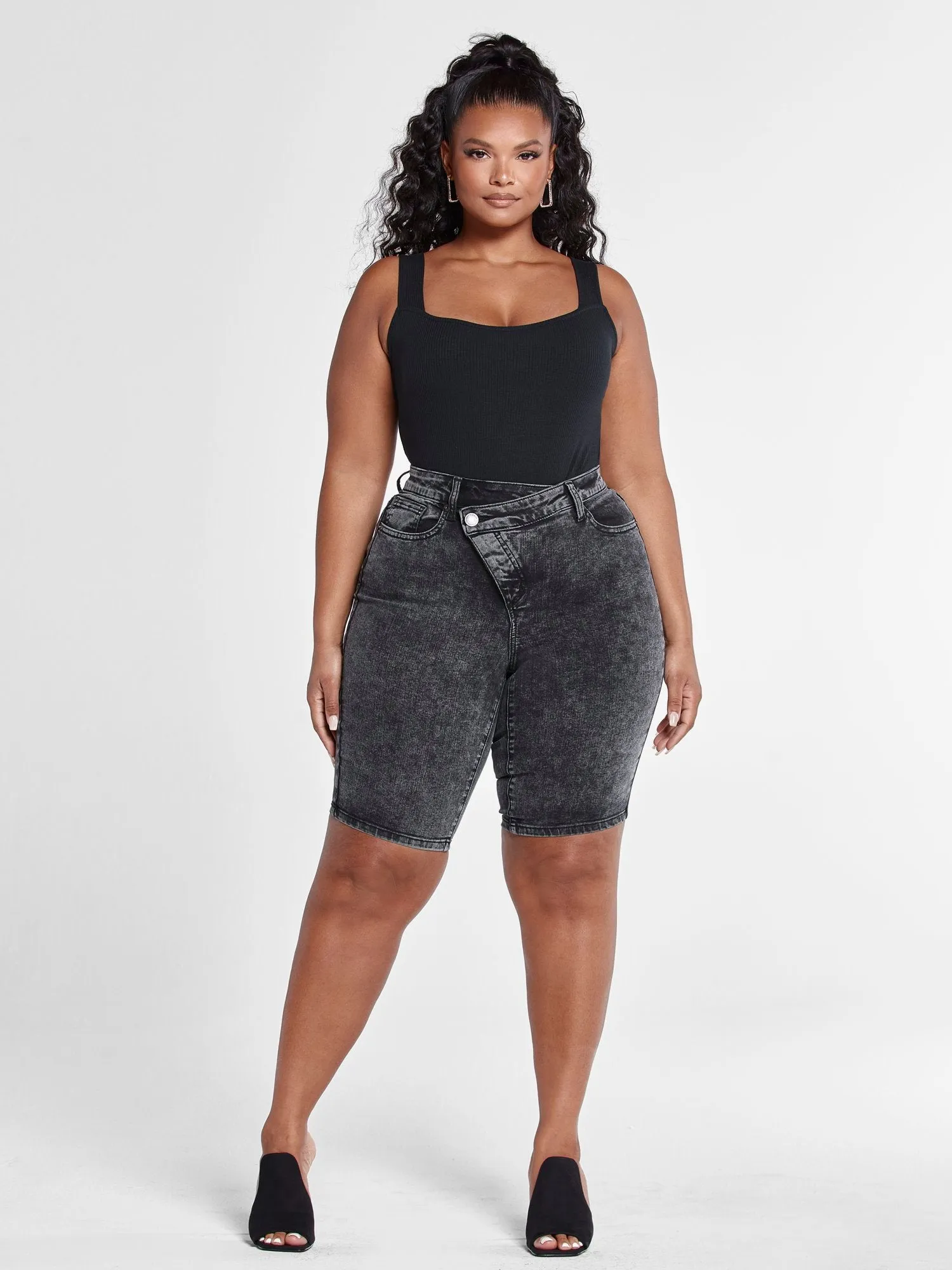 Gia Square Neck Rib Knit Tank Top