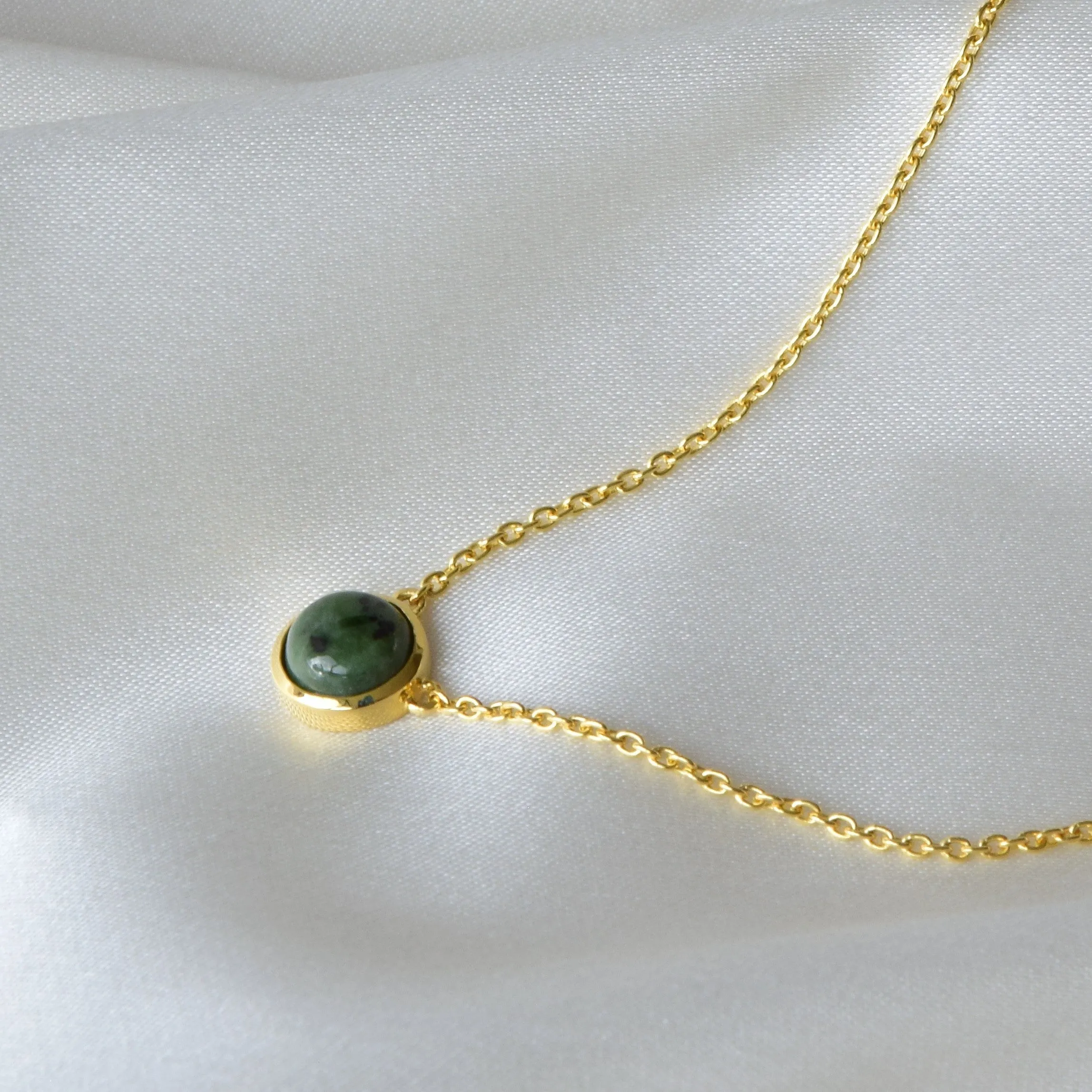 Gold Jade Necklace - Gaia