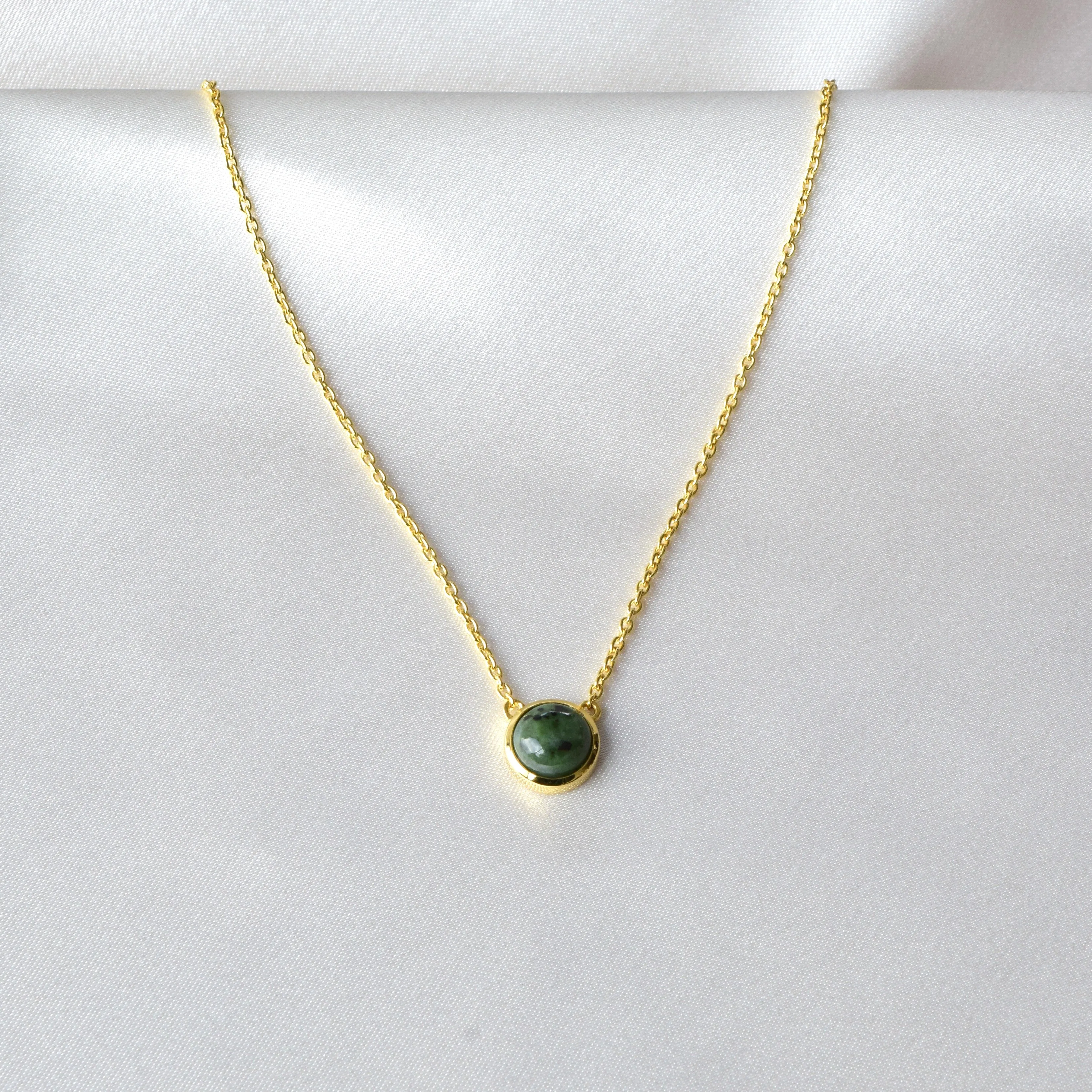 Gold Jade Necklace - Gaia