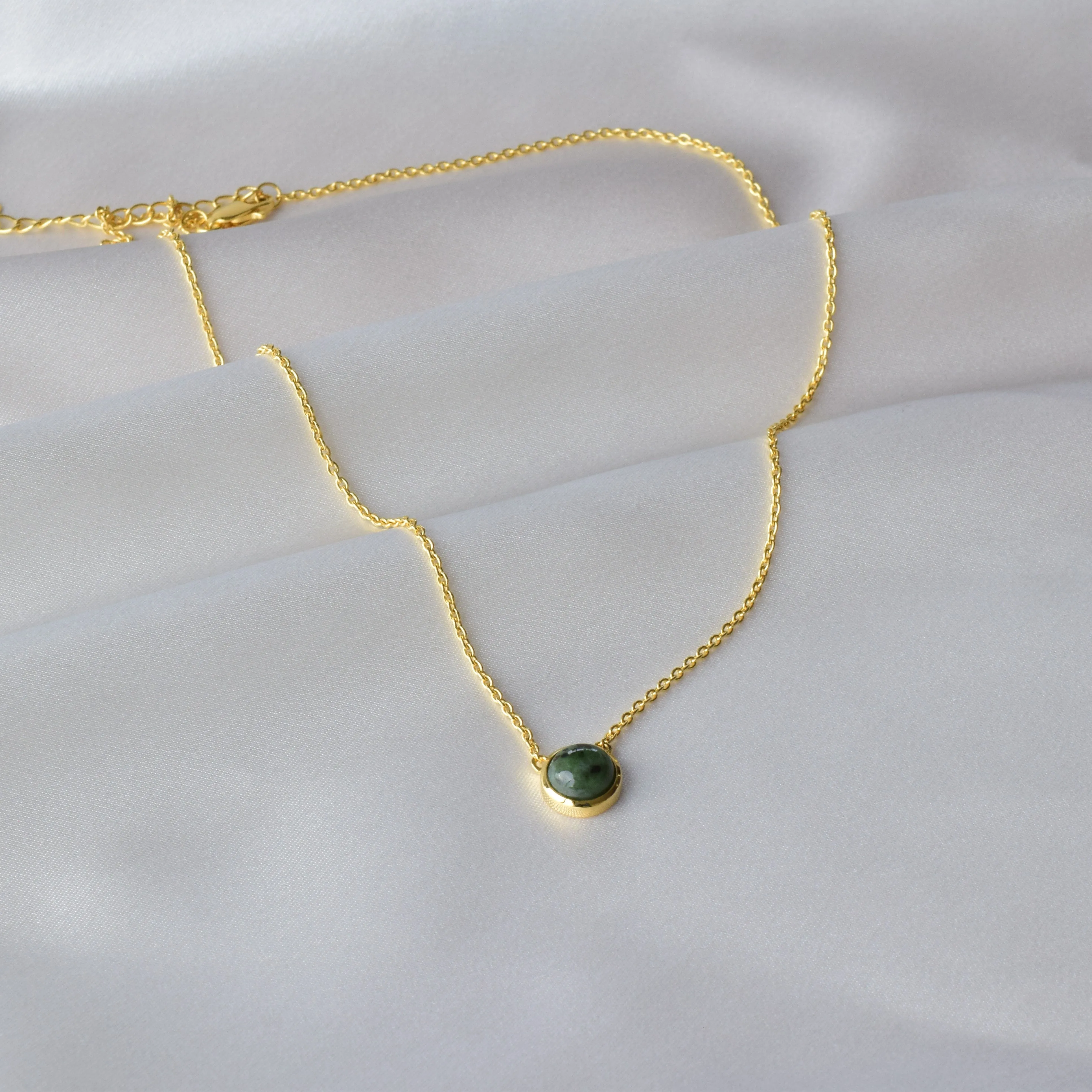 Gold Jade Necklace - Gaia