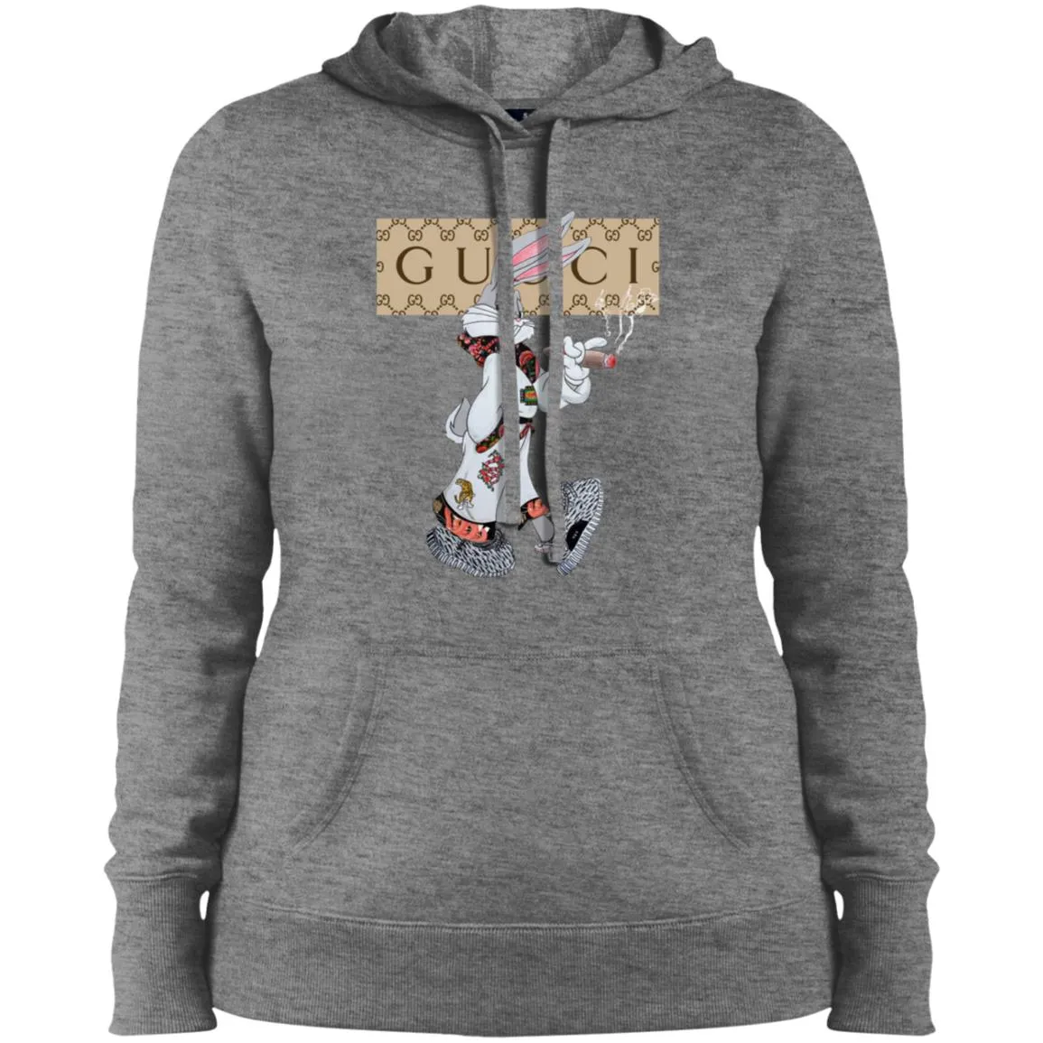 Gucci Rabbit Smoking Tshirt Women Hooded Sweatshirt