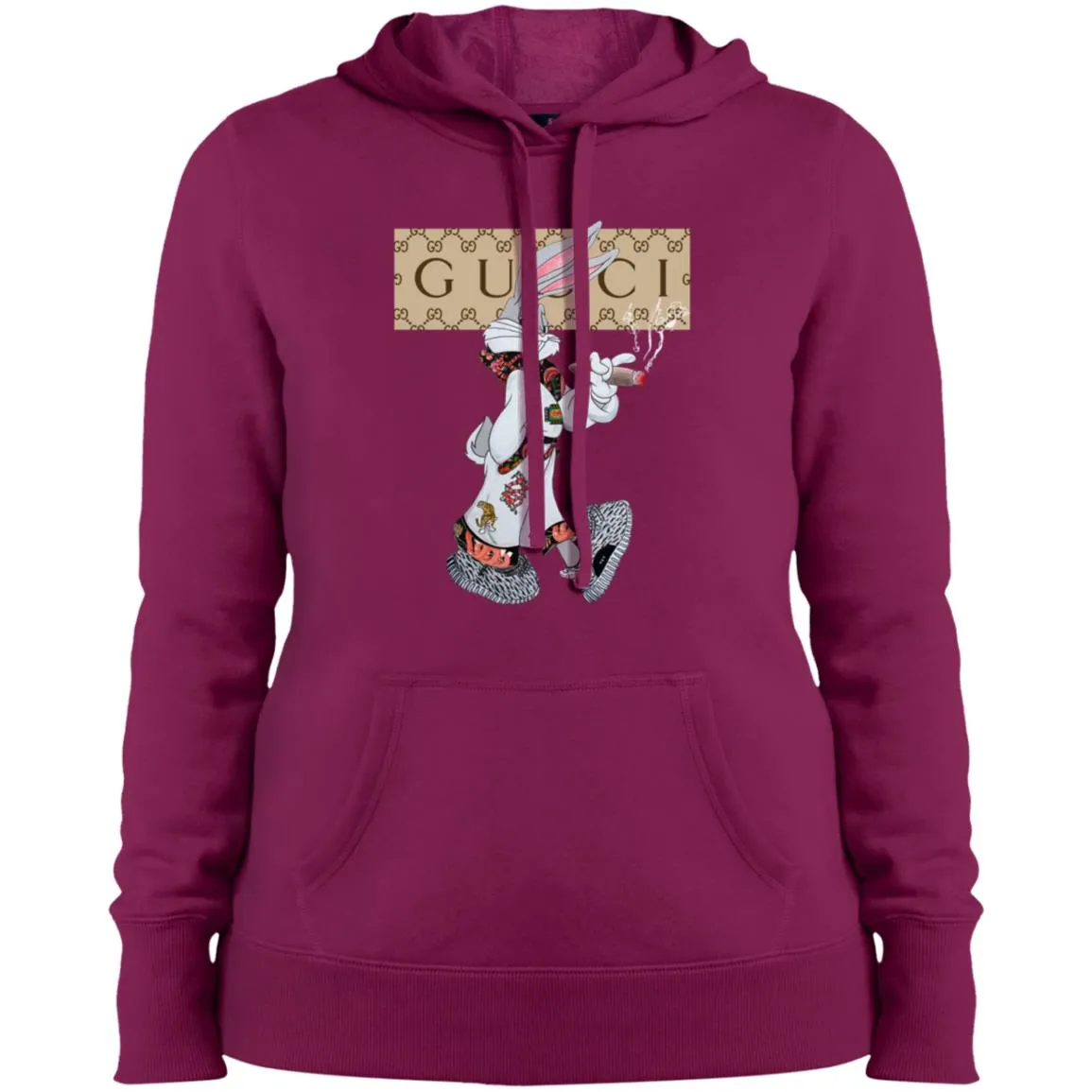 Gucci Rabbit Smoking Tshirt Women Hooded Sweatshirt