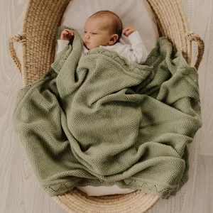 Heirloom Blanket | Scalloped Edge - Pistachio