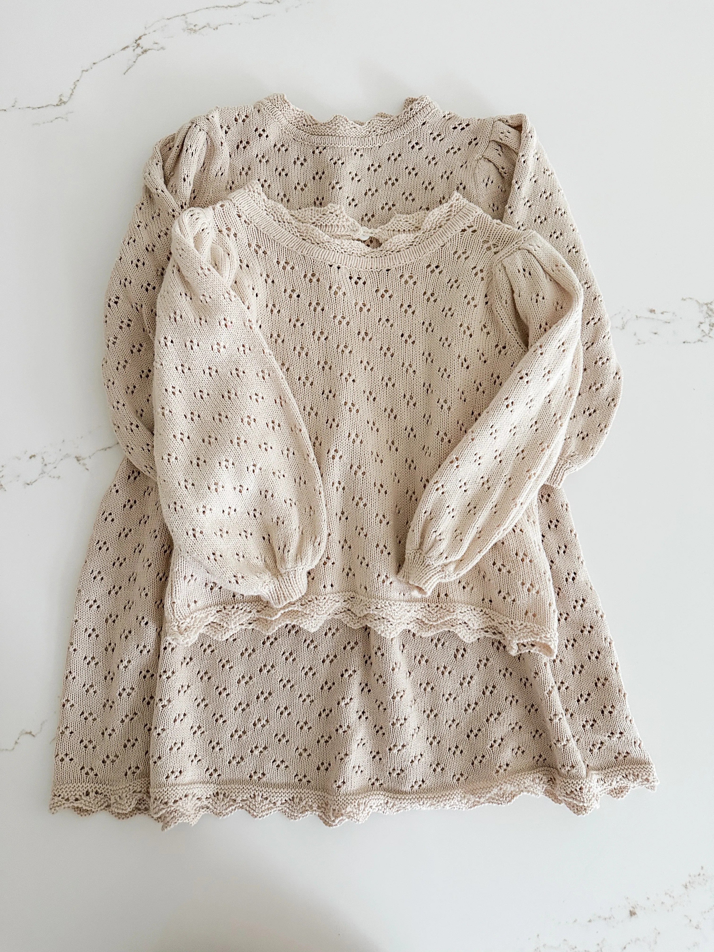 Hollow Out Knit Top - OAT
