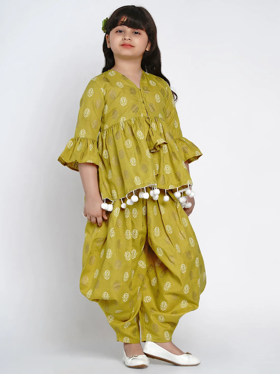 Jashvi Green Kurta Set