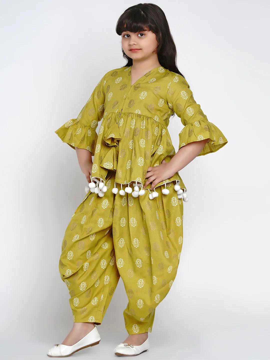 Jashvi Green Kurta Set