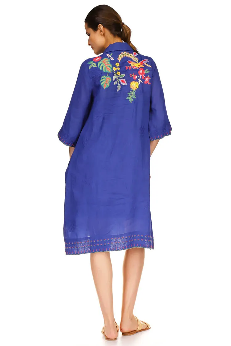 Jeanette Henley Kimono Sleeve Slip Dress