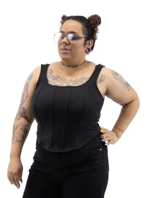 Kelly Rib Knit Corset Top