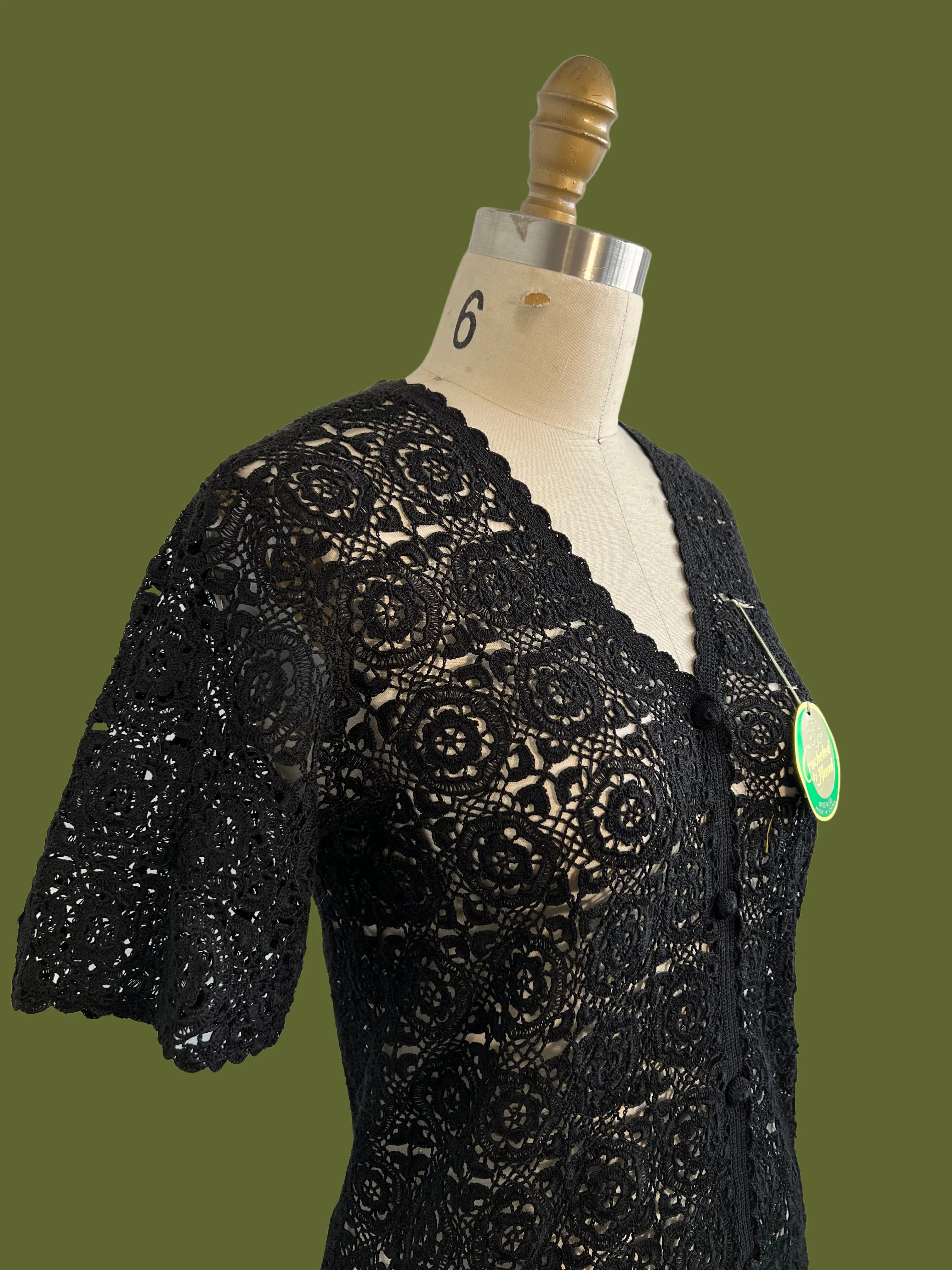 KNIT PICK 70s Handmade Crochet Sweater, Available Sizes