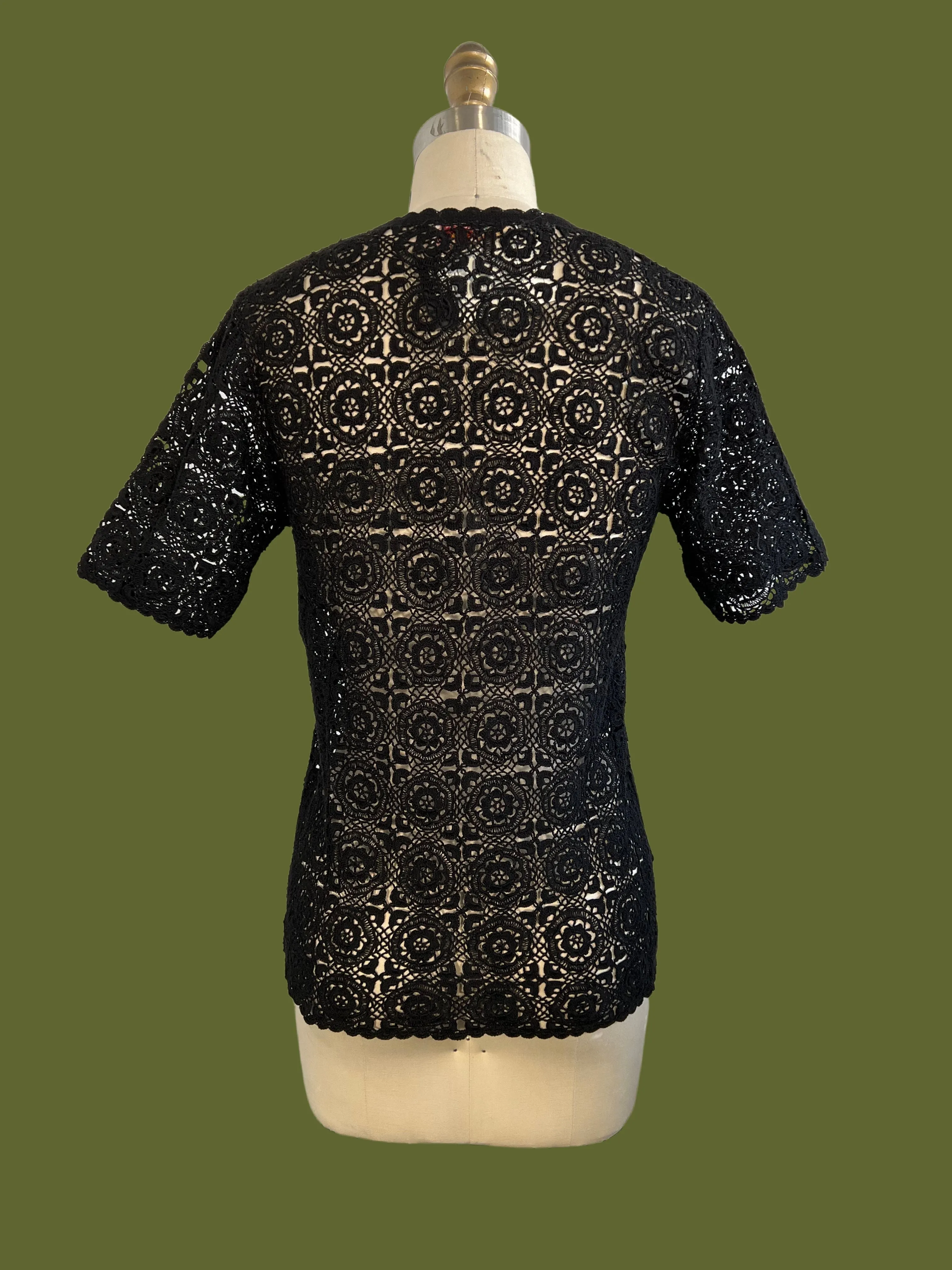 KNIT PICK 70s Handmade Crochet Sweater, Available Sizes