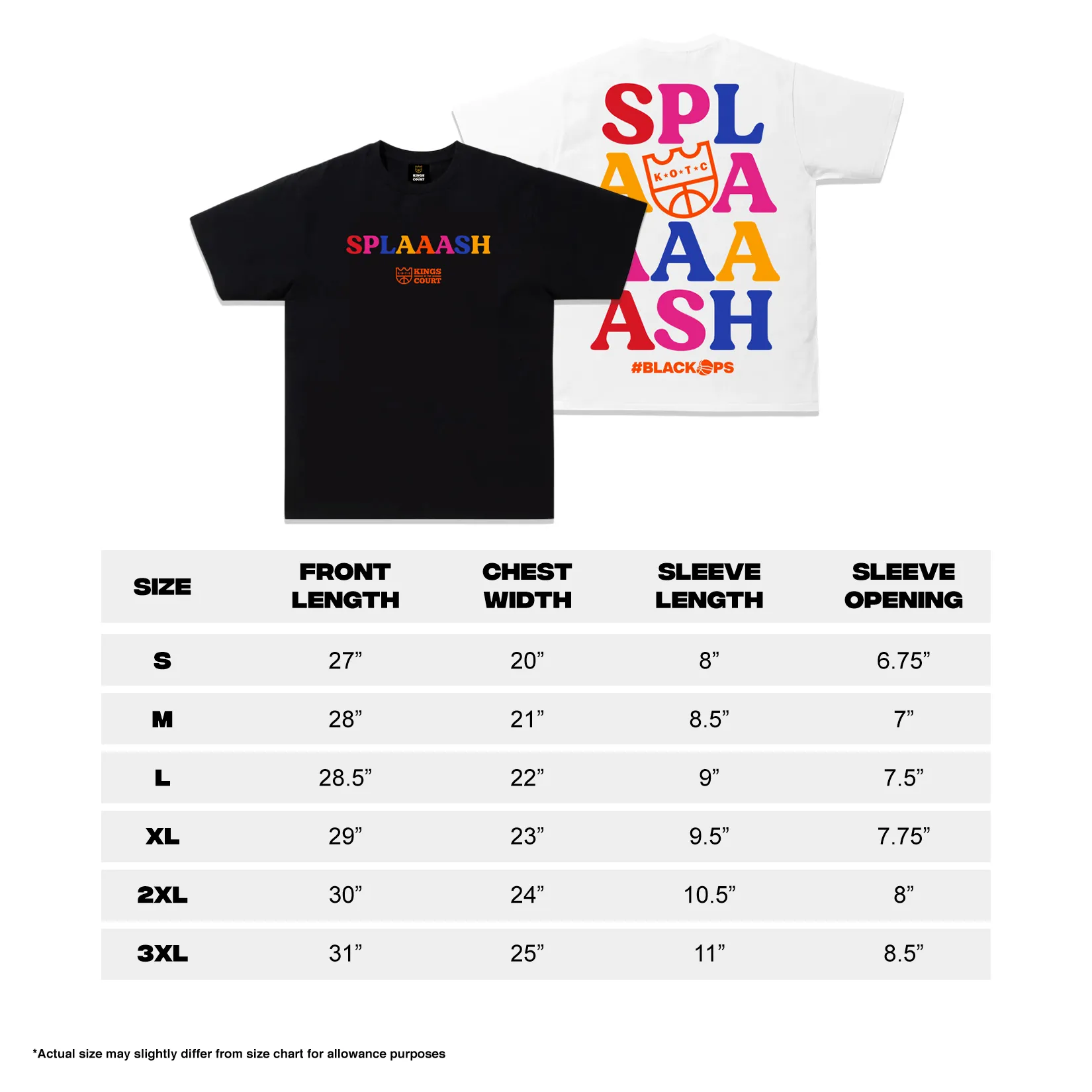 KOTC "Splash" - Black / White