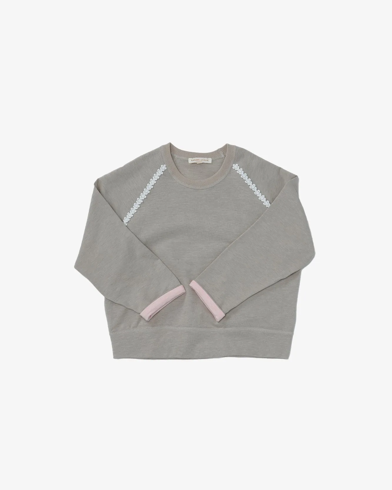 Lace Trim Raglan Sweater