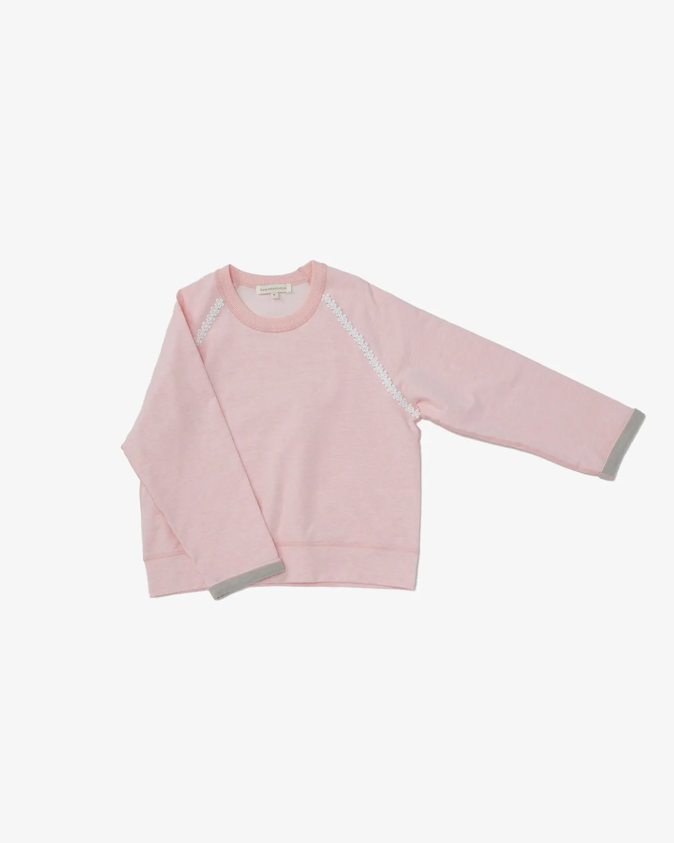 Lace Trim Raglan Sweater