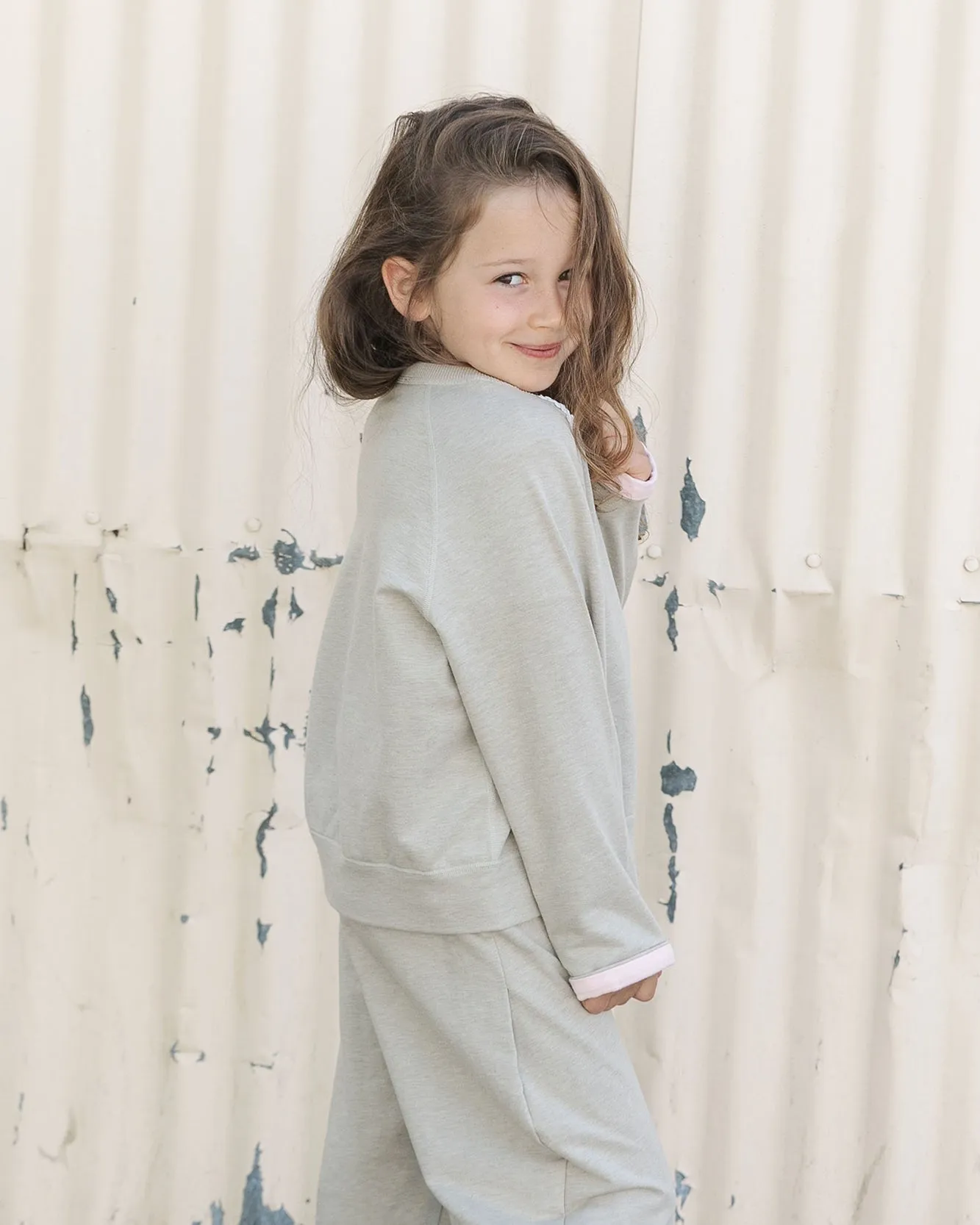 Lace Trim Raglan Sweater