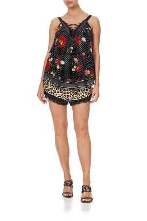 LACE UP EYELET CAMI COASTAL PARISIENNE
