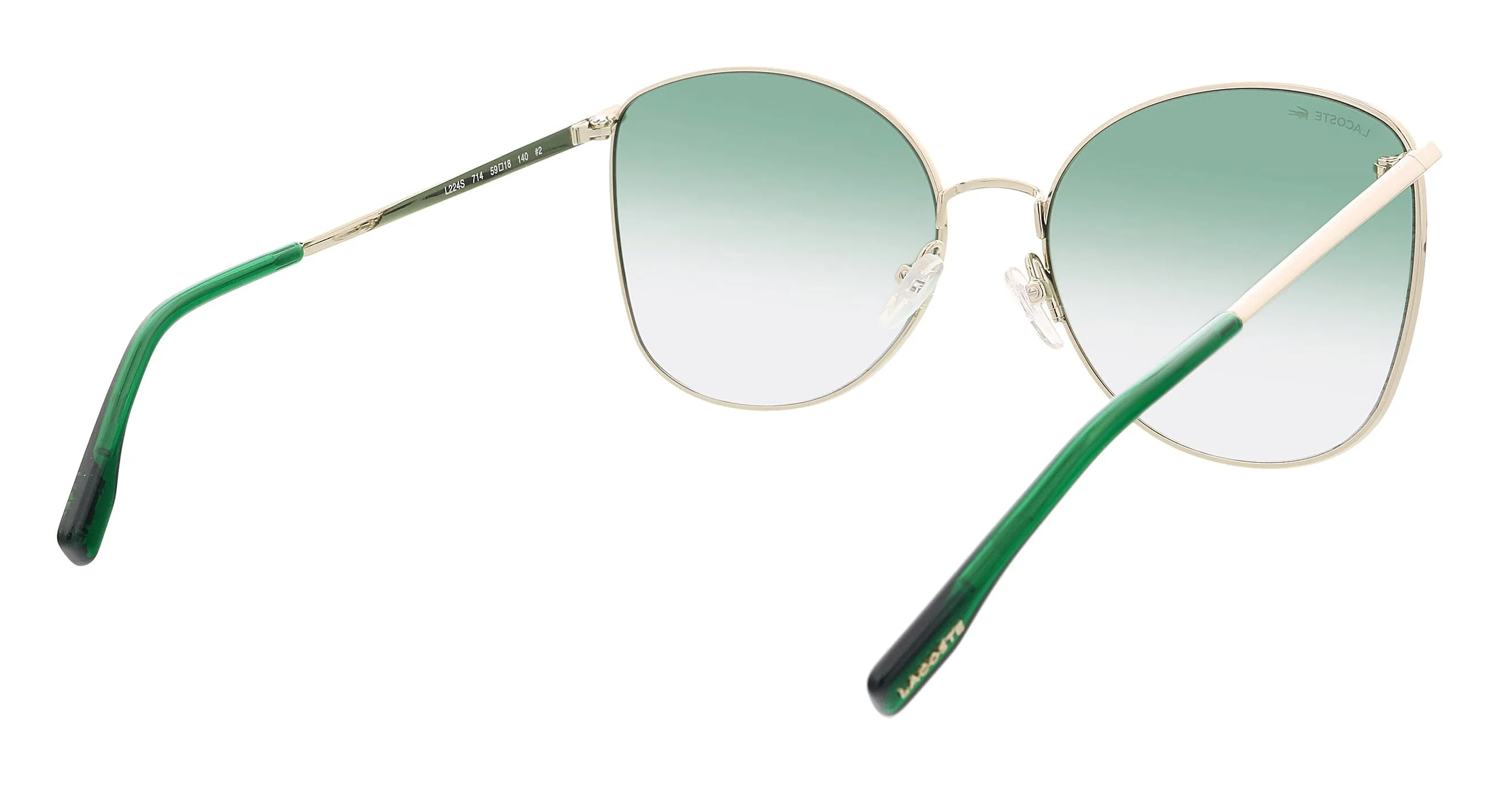 Lacoste L224S 43169 Gold Classic Butterfly Sunglasses