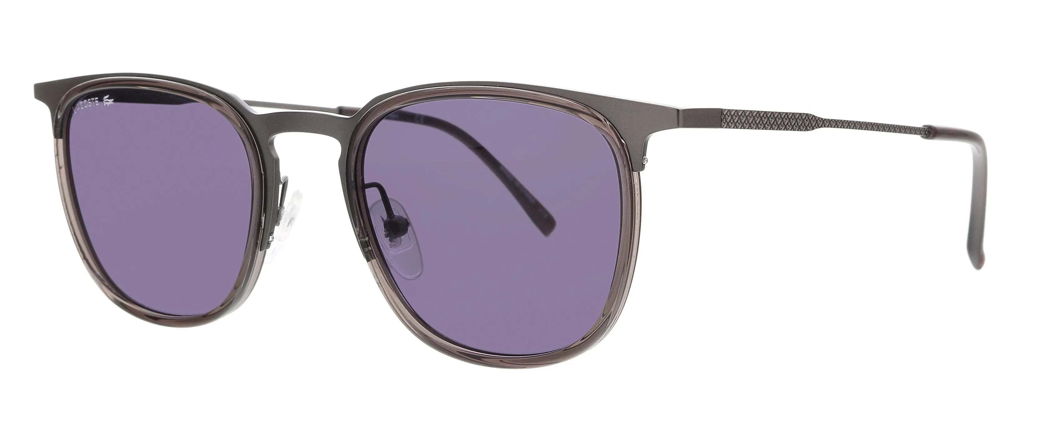 Lacoste L225S 43171 Dark Grey Modified Round Sunglasses