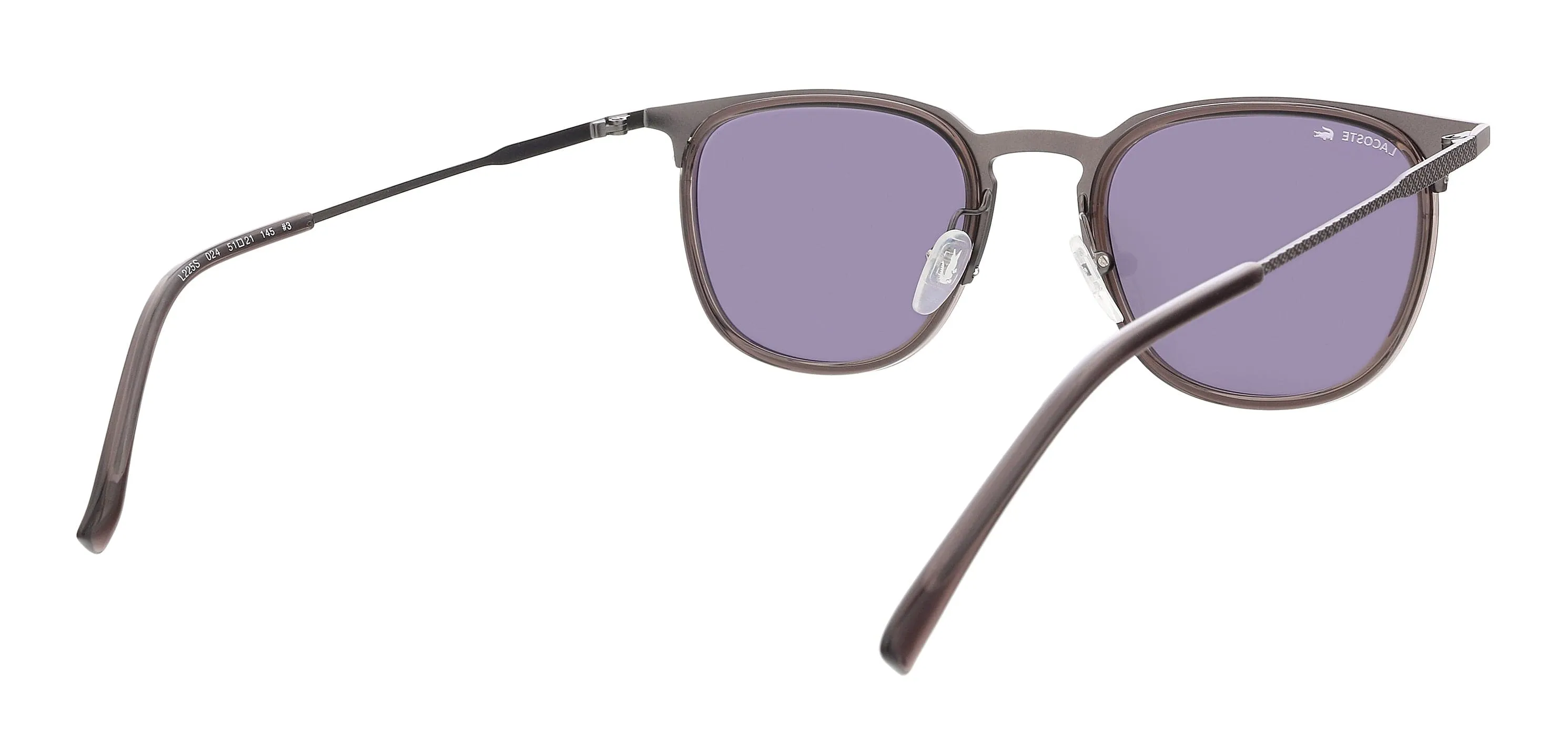 Lacoste L225S 43171 Dark Grey Modified Round Sunglasses