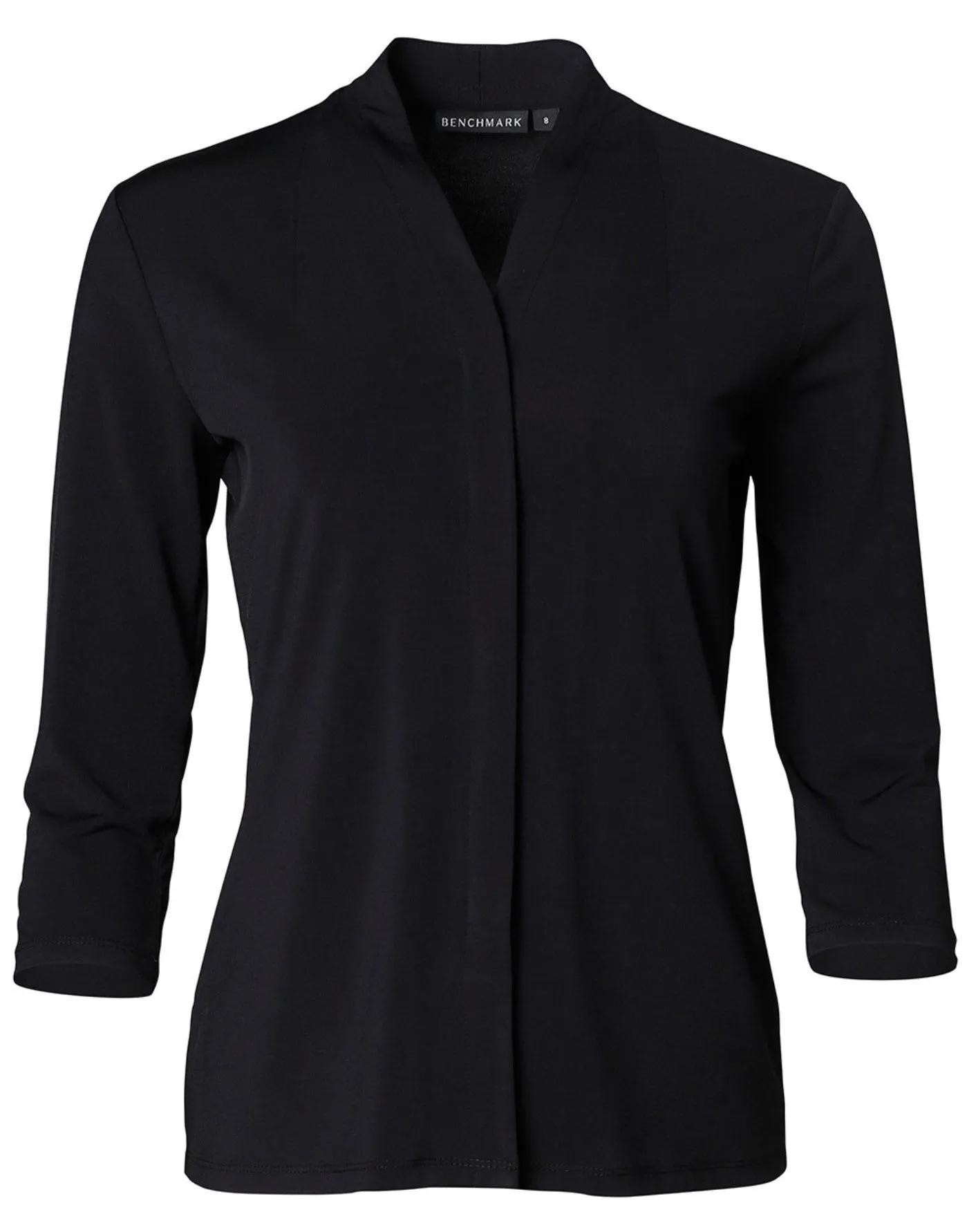 LADIES 3/4 SLEEVE STRETCH KNIT TOP ISABEL
