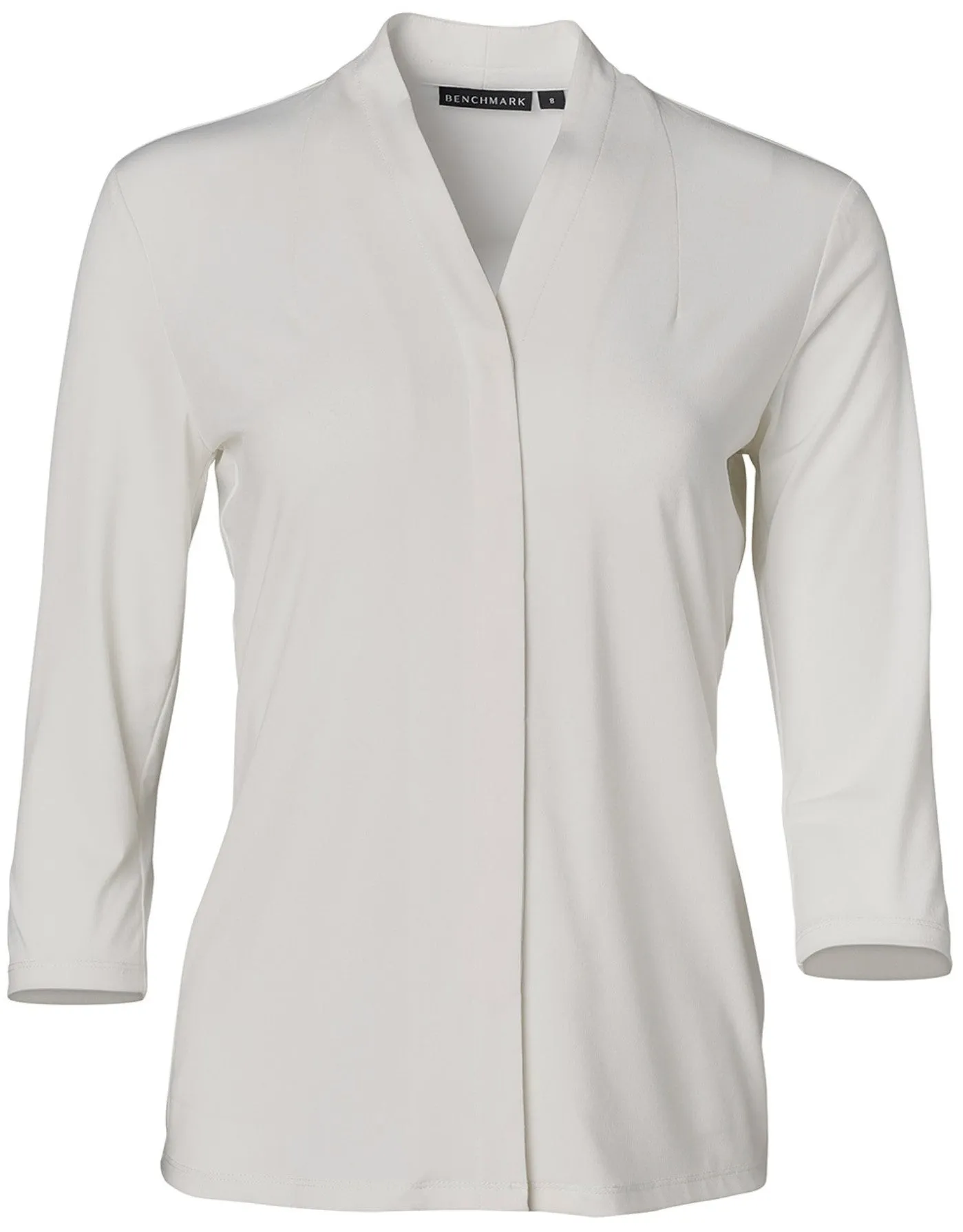 LADIES 3/4 SLEEVE STRETCH KNIT TOP ISABEL