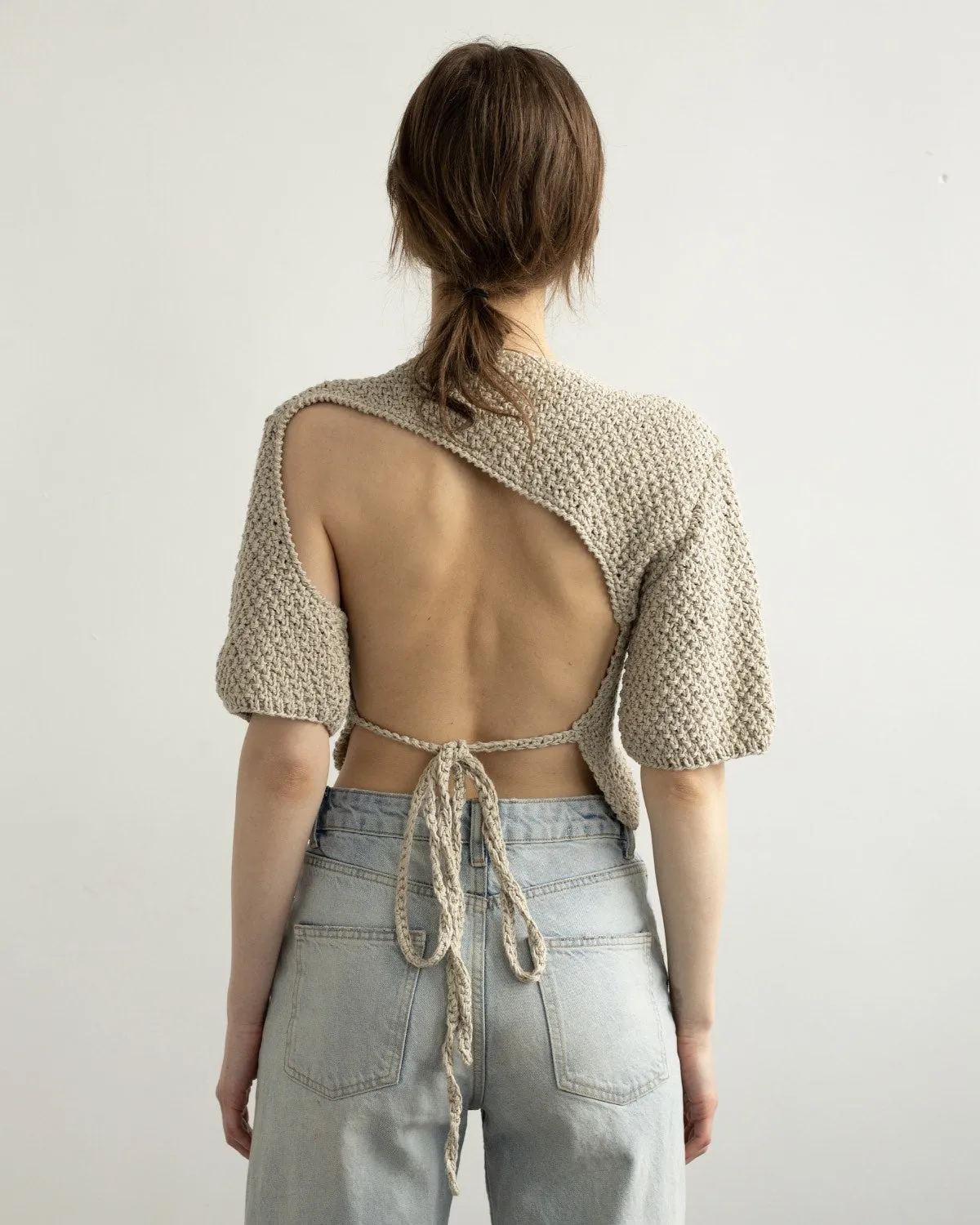 Lake Galvė: Natural Linen Top