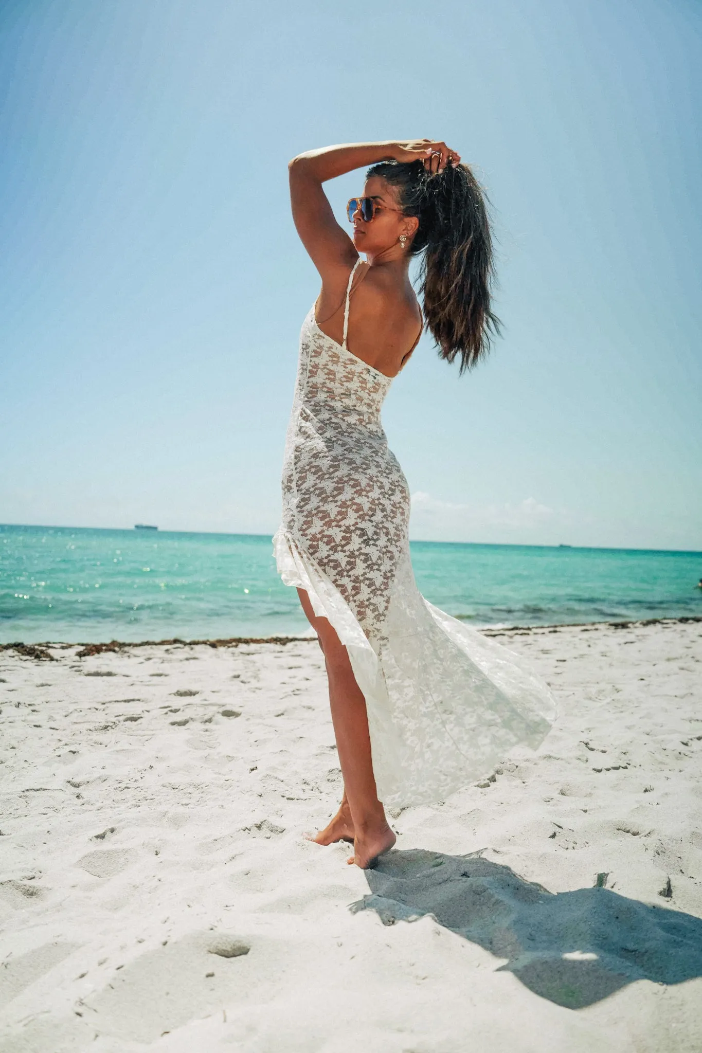 Lioness Lace Dress in Cream