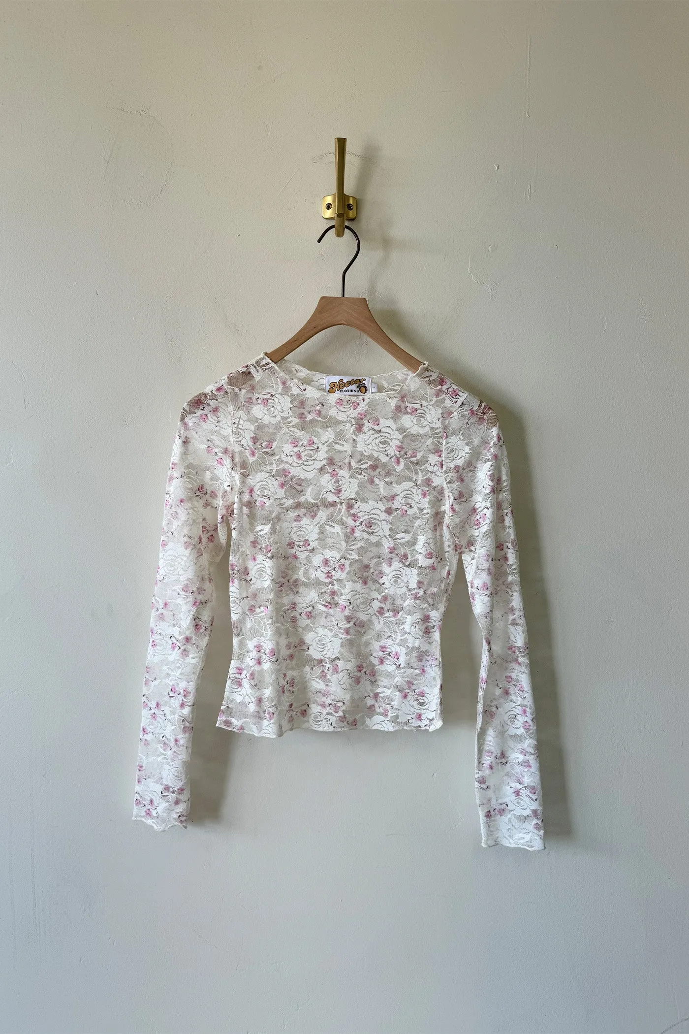 Long Sleeve Lace Sheer Top