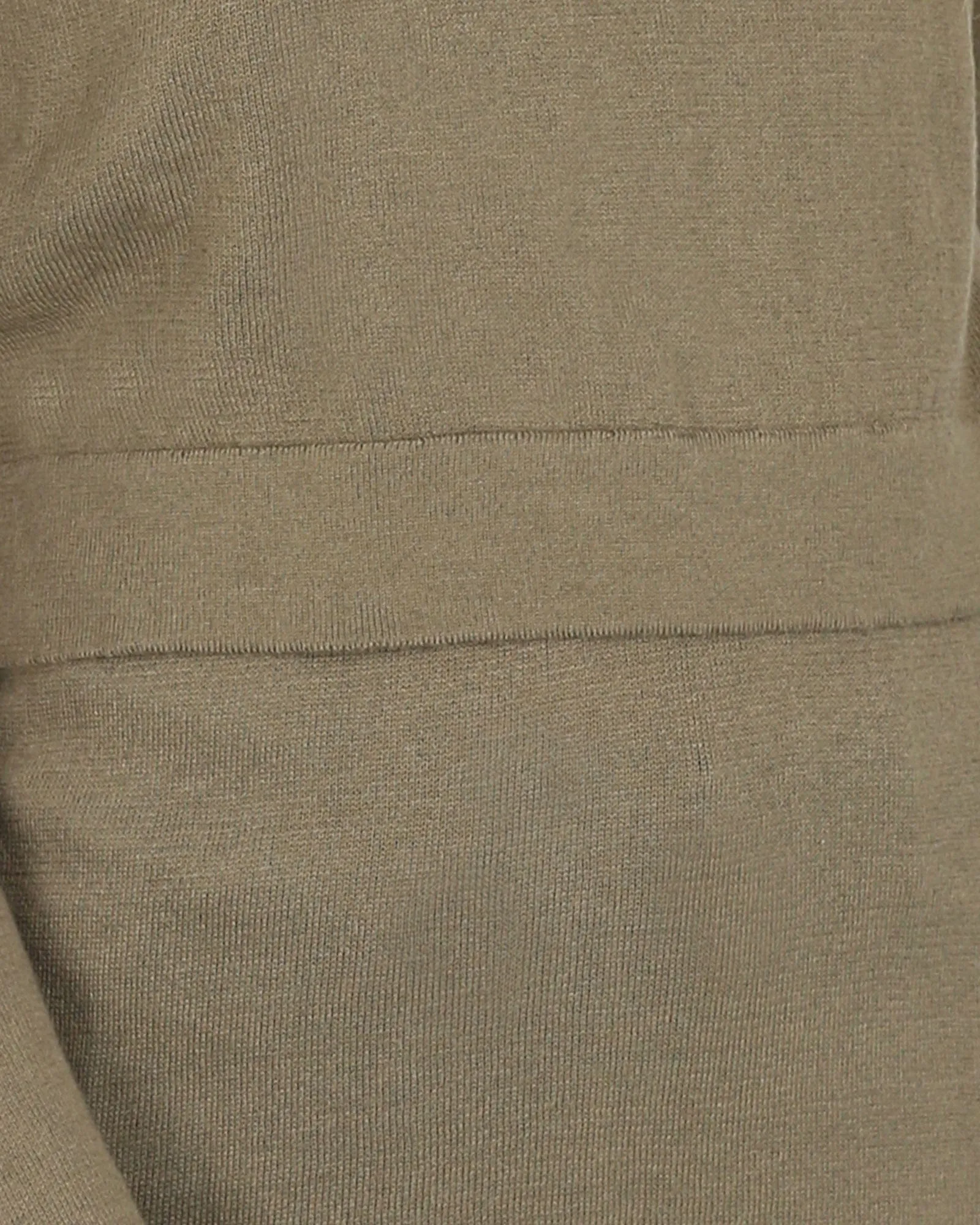 Madison The Label Hana Overlay Knit Top - KHAKI