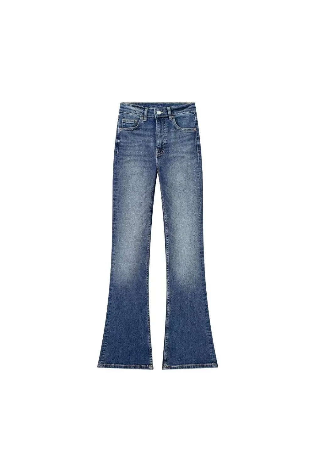 ‘Margarita’ Mid-Rise Long Flared Jeans