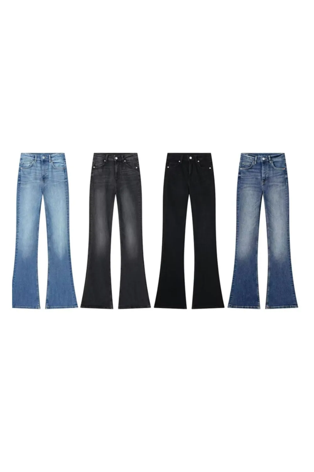 ‘Margarita’ Mid-Rise Long Flared Jeans