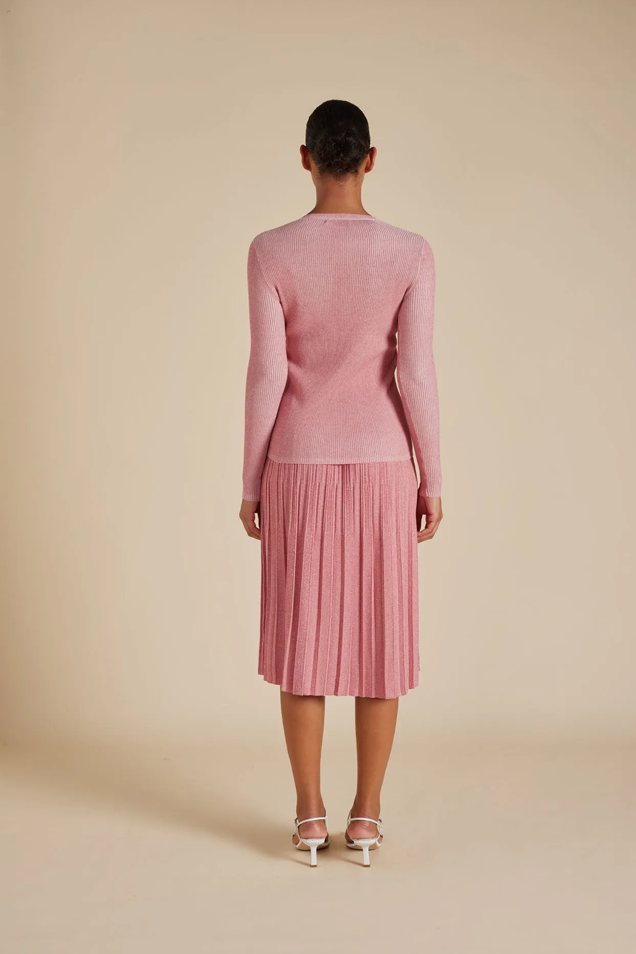 Marley Cotton Lurex Top in Frosting