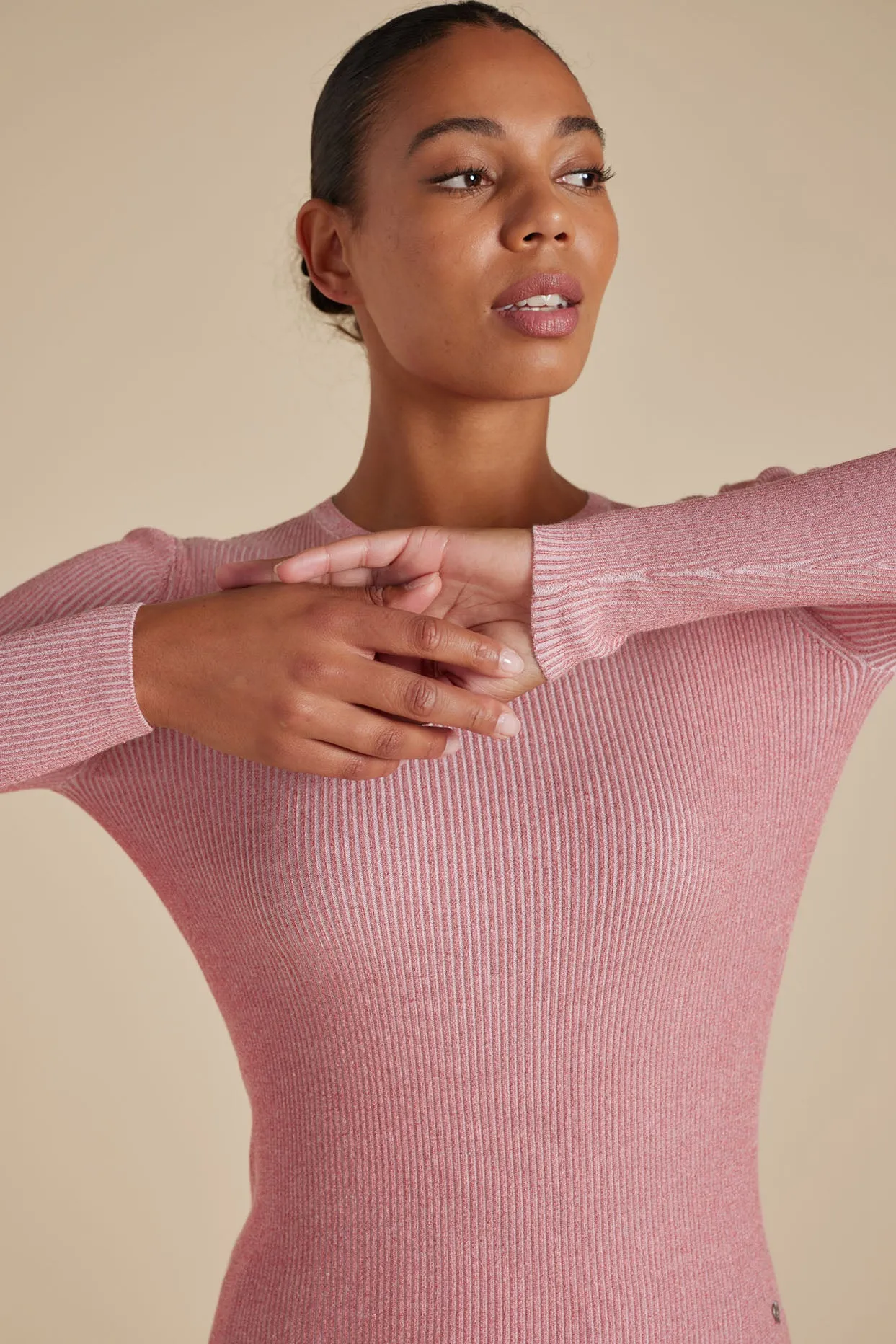 Marley Cotton Lurex Top in Frosting