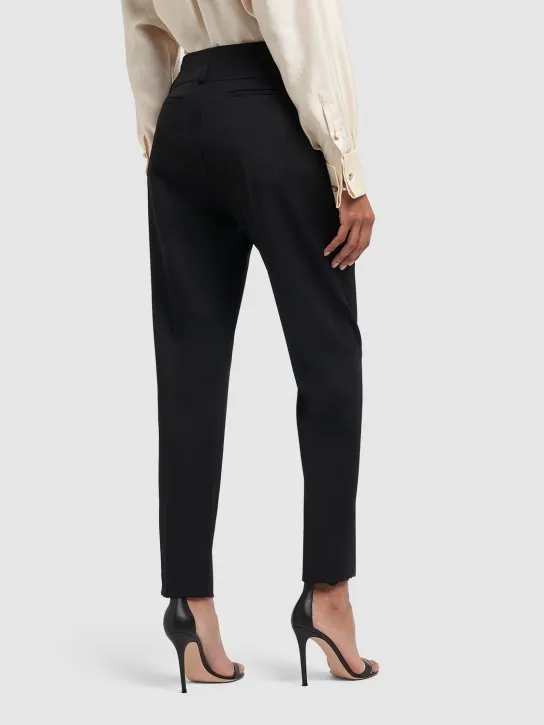 Max Mara   Celtico wool &amp; mohair straight pants 
