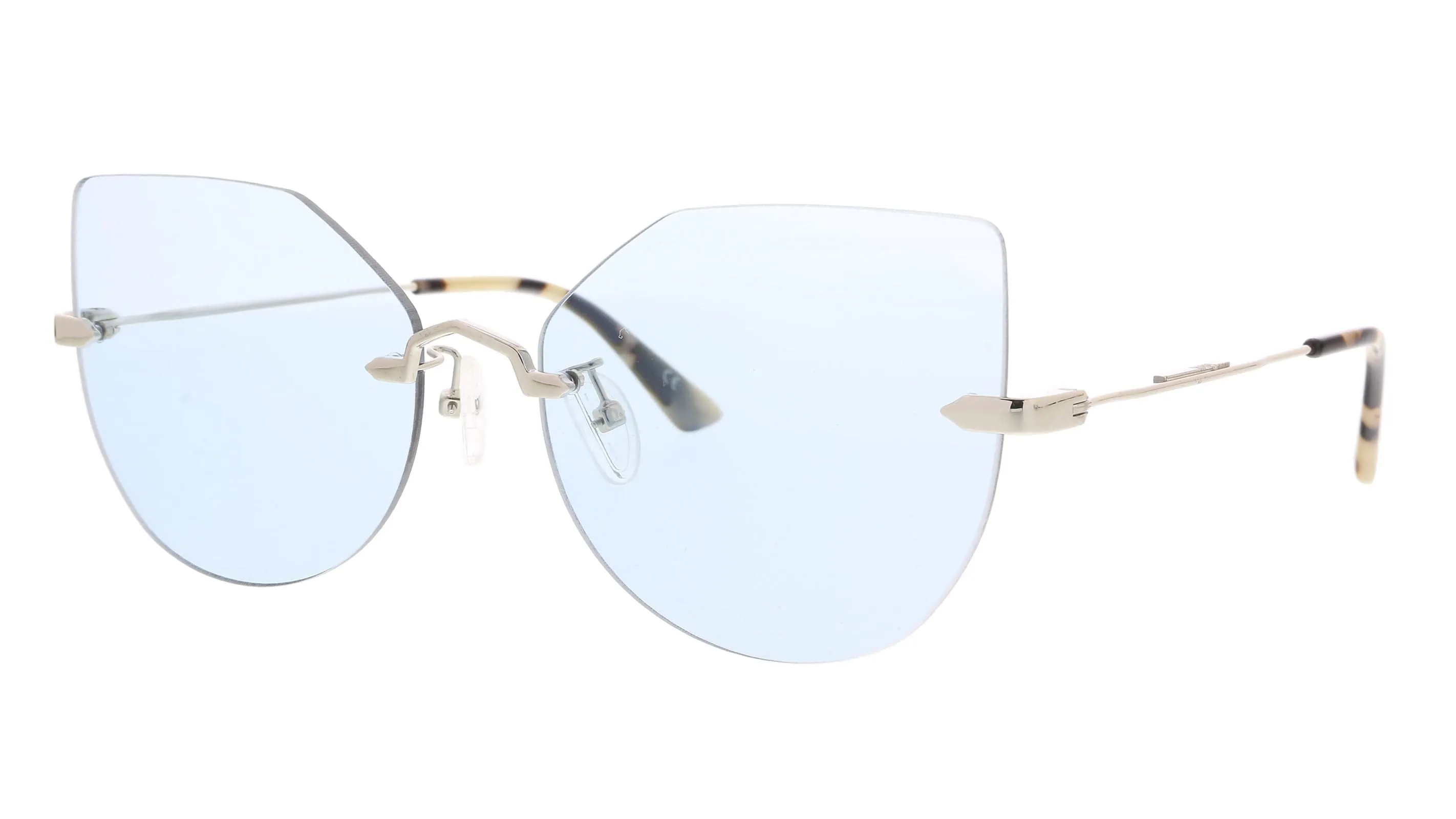 McQ MQ0223SA-004 Silver Cateye Sunglasses