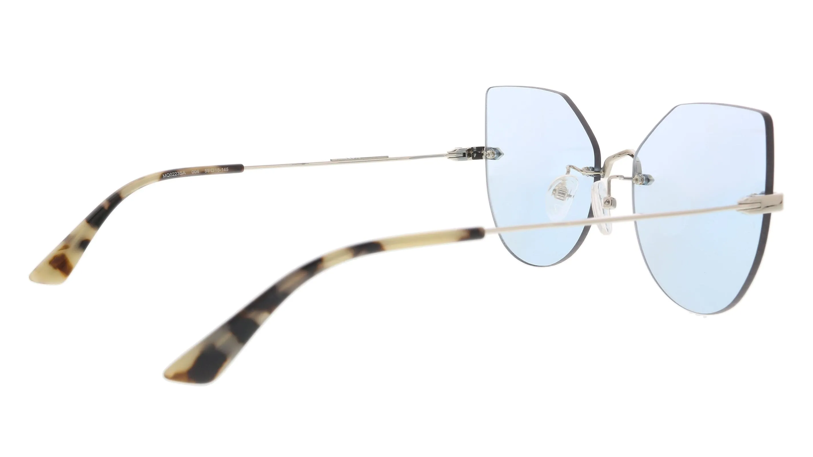 McQ MQ0223SA-004 Silver Cateye Sunglasses