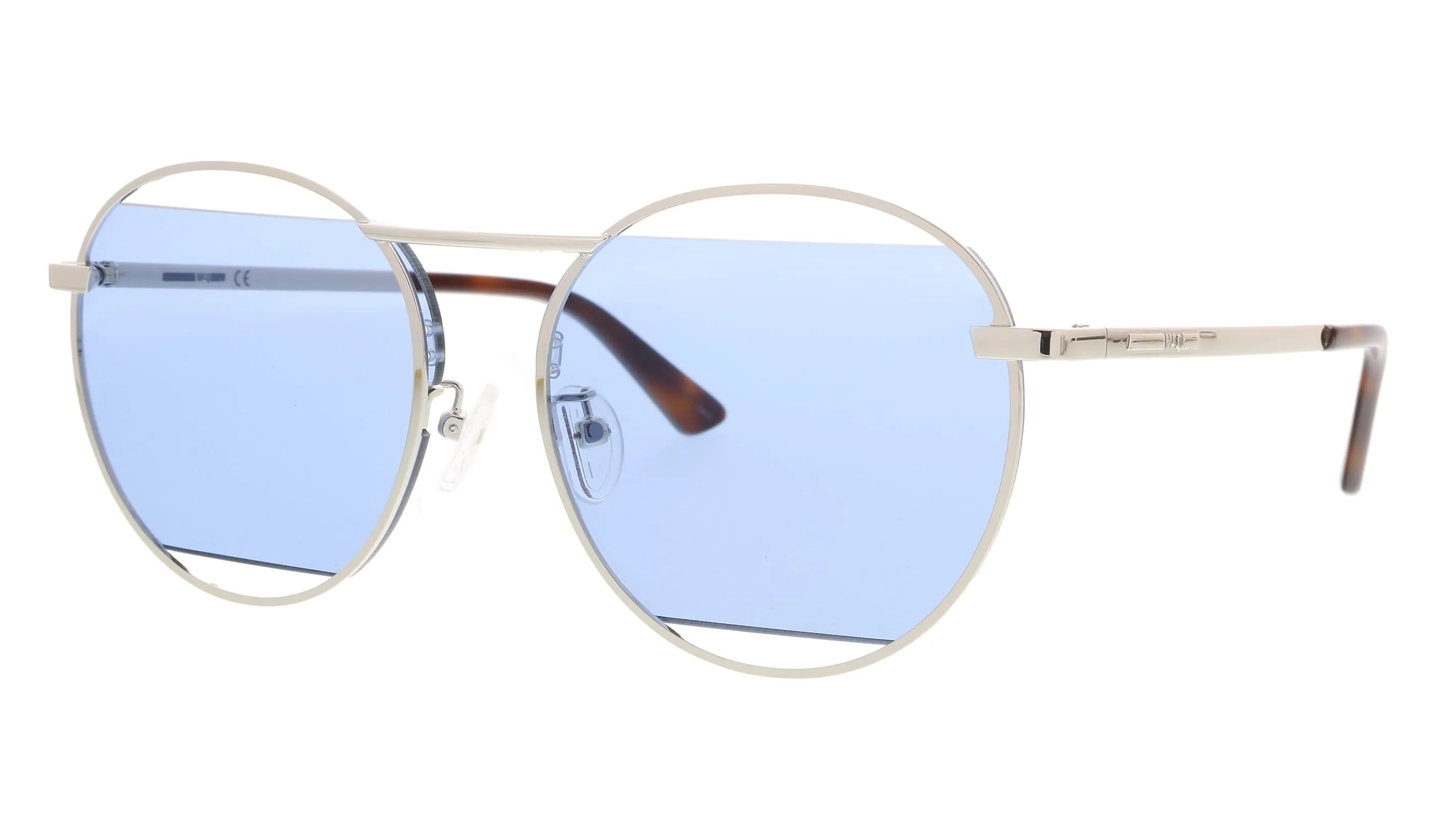 McQ MQ0232SA-004 Silver Aviator Sunglasses