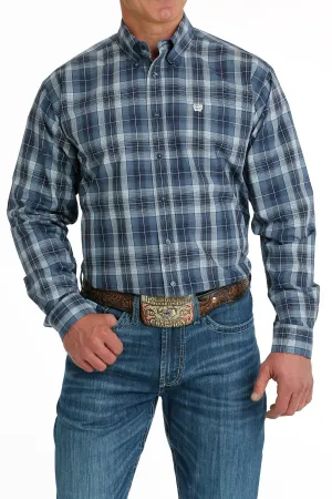 Men's Cinch Plaid Button Down Western Shirt - MTW1105694