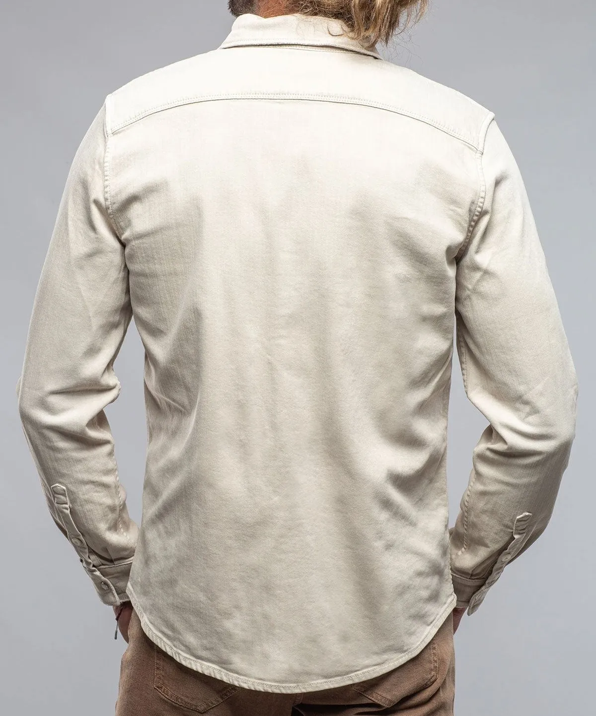 Men's Teleria Zed | Denim Snap Shirt | Ecru