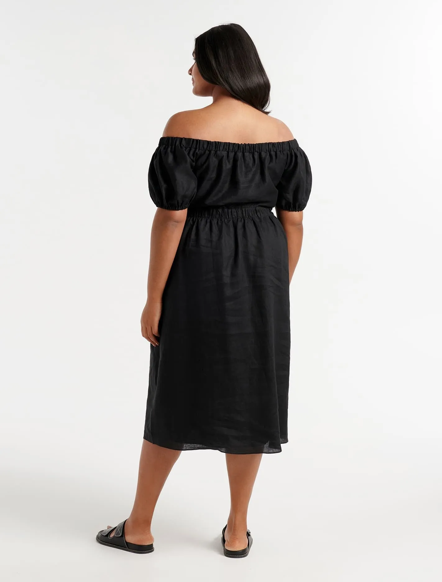 Milan Curve Bardot Midi Dress