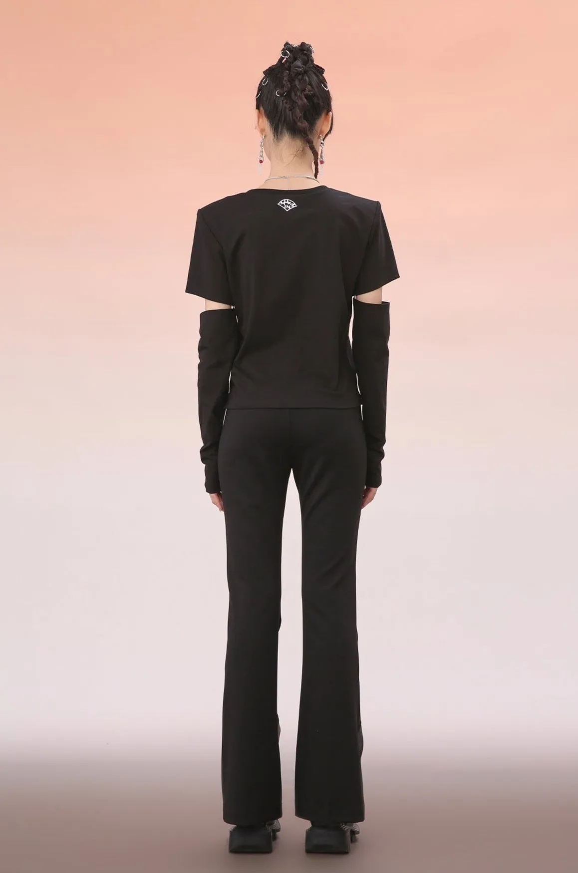 Mukzin | Wide-Leg Black Patchwork Pants