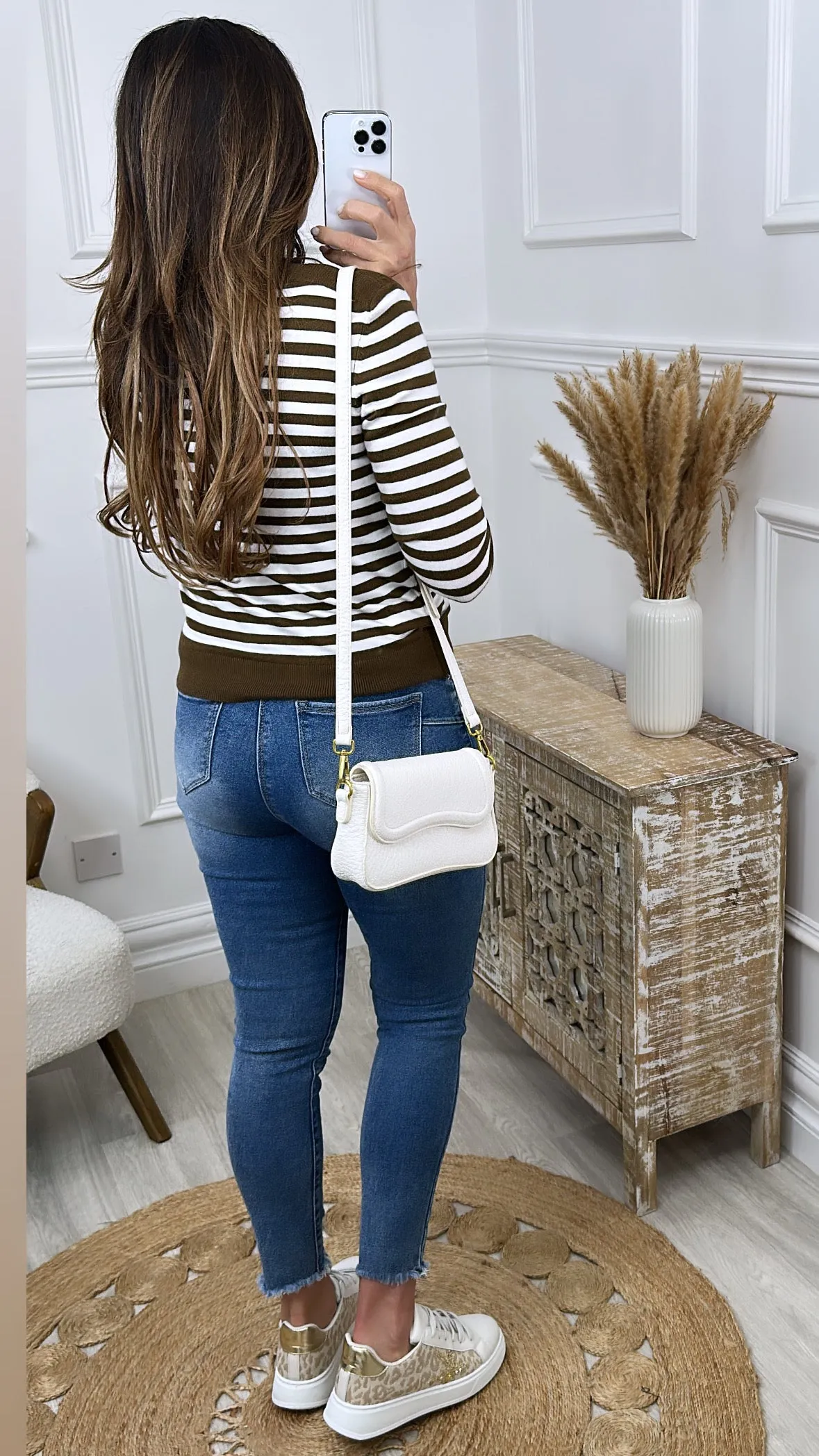 Olivia Mocha Stripe Knit Top