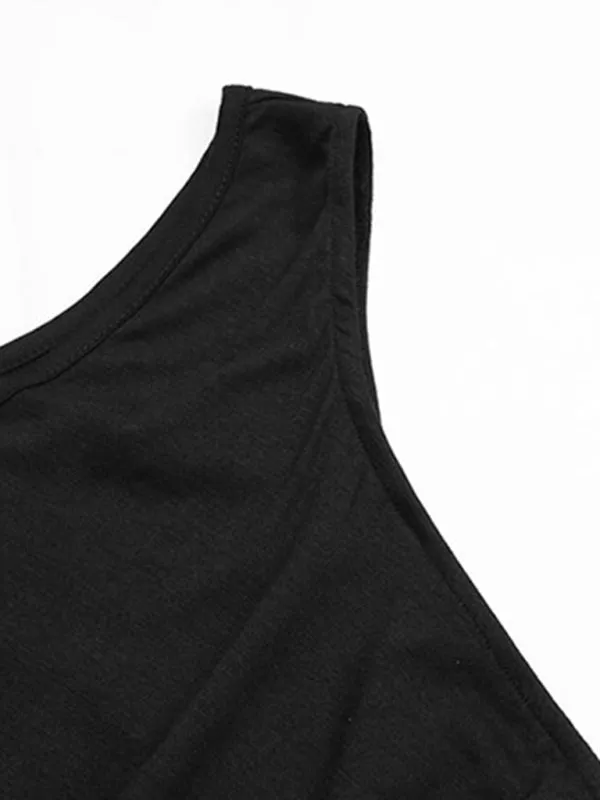 One Shoulder Jumpsuit with Gathered Waist & Pockets - Full-Length Playsuit