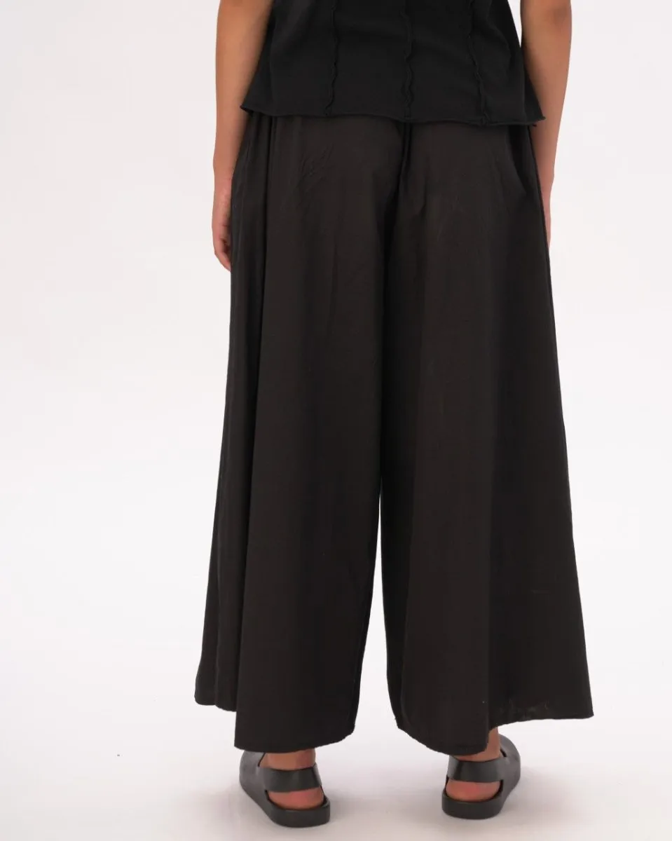 Organic Cotton Elastic Waist Palazzo Pants